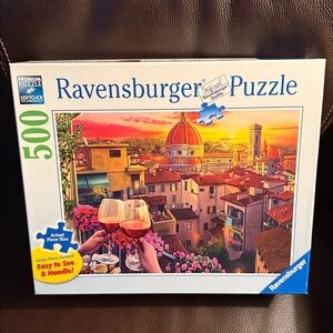 Ravensburger Cozy Wine Terrace Jigsaw Puzzle. 500 pieces.  Great condition